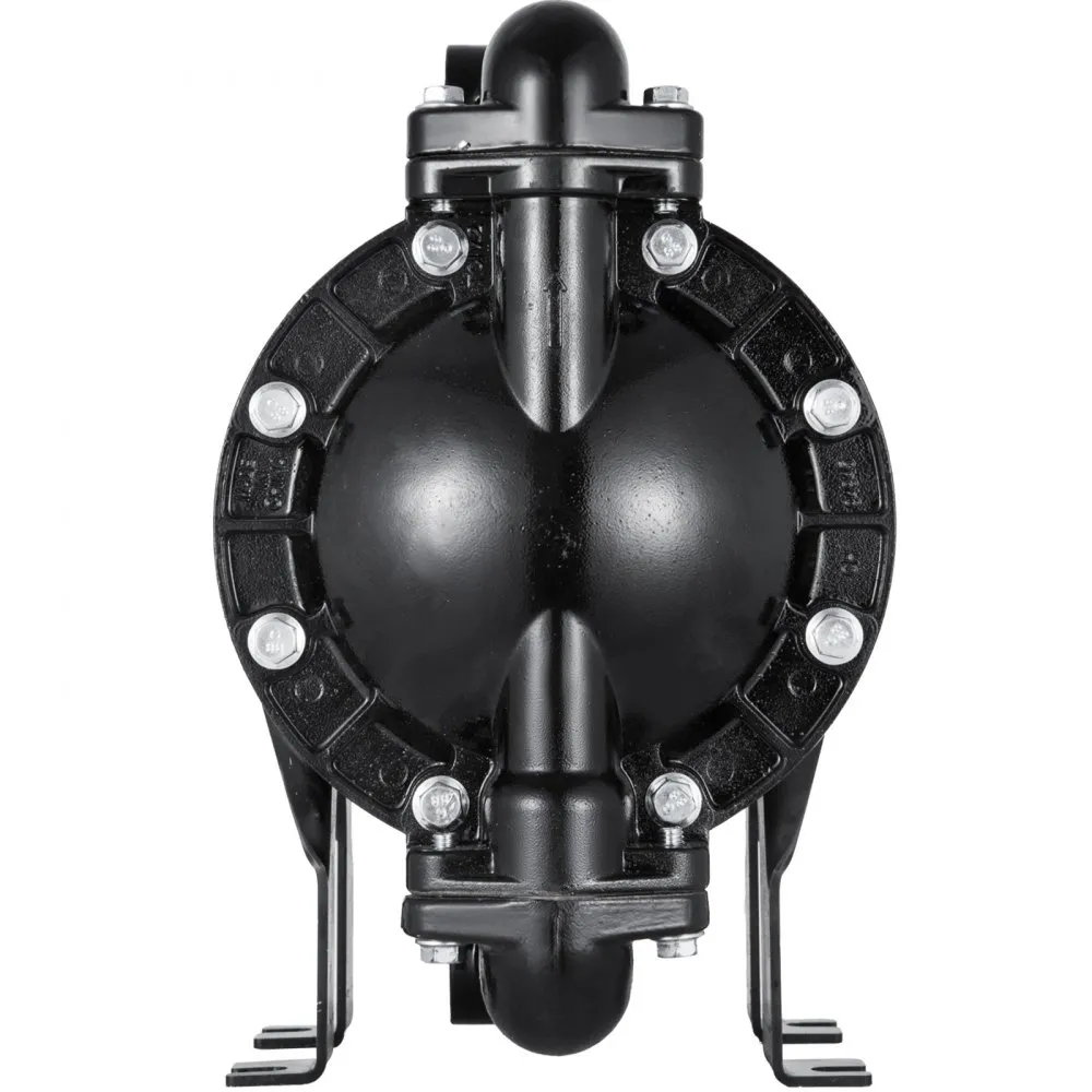 VEVOR Air-Operated Double Diaphragm Pump 1 inch Inlet Outlet Aluminum 35 GPM Max 120PSI, Nitrile Diaphragm, QBY4-25L-1inch-35