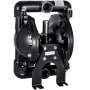 black VEVOR air-operated diaphragm pump with metal frame and connection ports