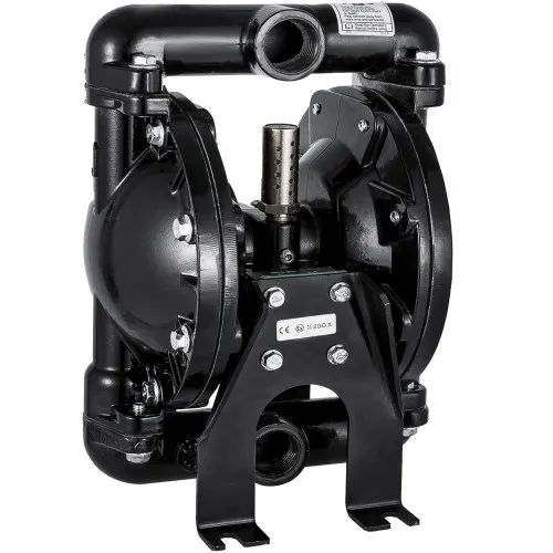 VEVOR Air-Operated Double Diaphragm Pump 1 inch Inlet Outlet Aluminum 24 GPM Max 120PSI for Industrial Use
