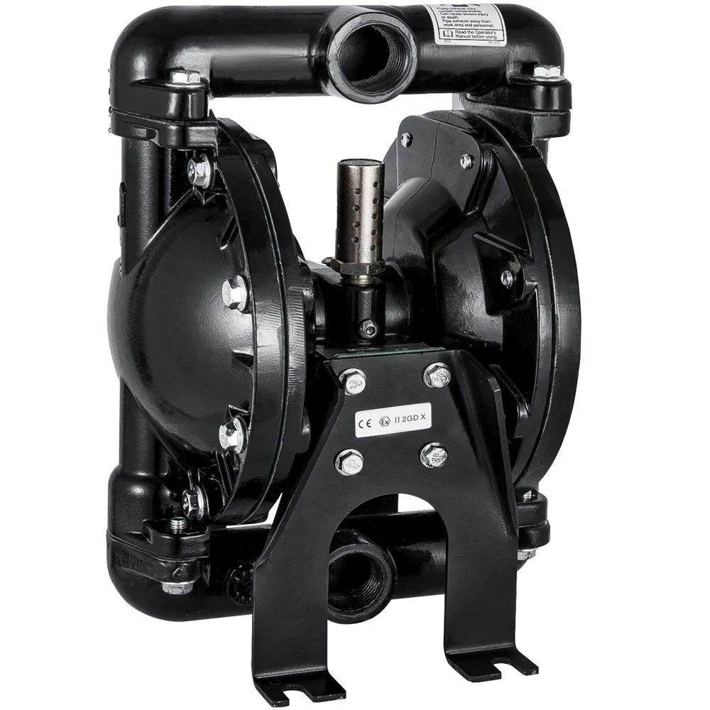 VEVOR Air-Operated Double Diaphragm Pump 1 inch Inlet Outlet Aluminum 24 GPM Max 120PSI for Industrial Use