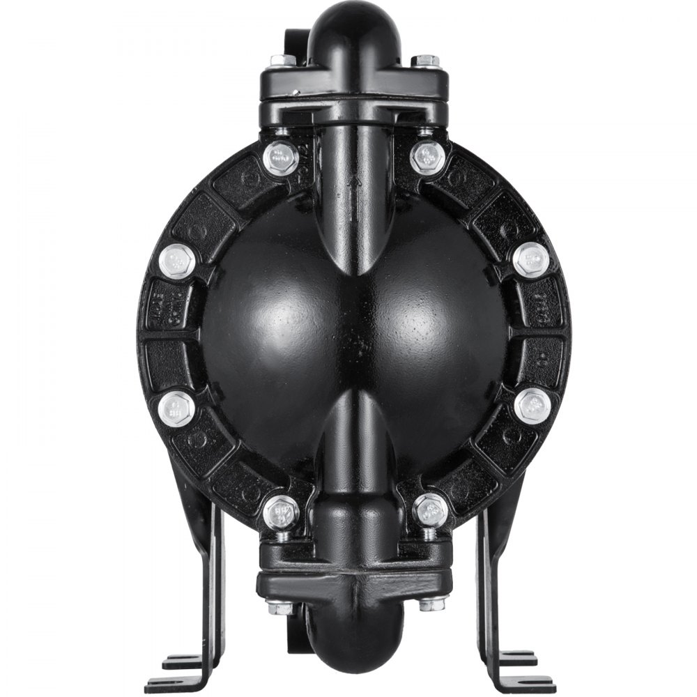 black VEVOR diaphragm pump with metal bolts and industrial design.