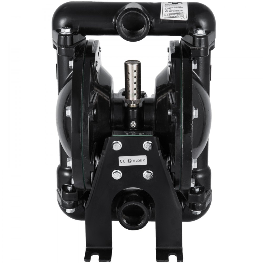 VEVOR diaphragm pump with black casing and dual chamber design.