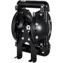black VEVOR diaphragm pump with sturdy metal frame and bolted components.