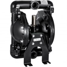 VEVOR Air-Operated Double Diaphragm Pump, QBY4-25L F46 35 GPM 1 Inch Inlet And Outlet, Max 120 PSI, NPT1/2 inch Air Inlet, Corrosion-Proof Aluminum Dual Diaphragm Air Pump for Chemical Industrial Use
