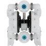 VEVOR Air-Operated Double Diaphragm Pump 1 inch Inlet/Outlet 30GPM Polypropylene Max 120PSI for Chemical and Industrial Use