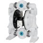 white VEVOR air-operated double diaphragm pump with blue and black components.
