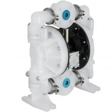 Happybuy Double Air-Operated Double Diaphragm Pump, 12 GPM, Max 115 PSI  With 1/2 Inch Inlet And Outlet, NPT1/4 inch Air Inlet, Corrosion-Proof 304