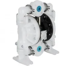 VEVOR Air-Operated Double Diaphragm Pump 1 inch Inlet/Outlet 30GPM Polypropylene Max 120PSI for Chemical and Industrial Use