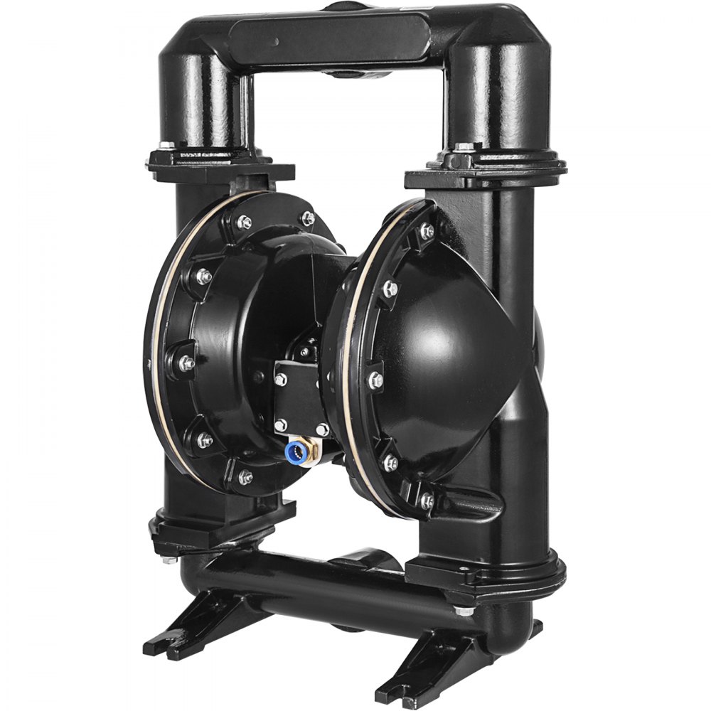 VEVOR Air-Operated Double Diaphragm Pump, 2 inch Inlet & Outlet, Aluminum Alloy Body, 75 GPM & Max 120PSI, Nitrile Diaphragm Transfer Pump for Petroleum, Diesel, Oil and Low Viscosity Fluids