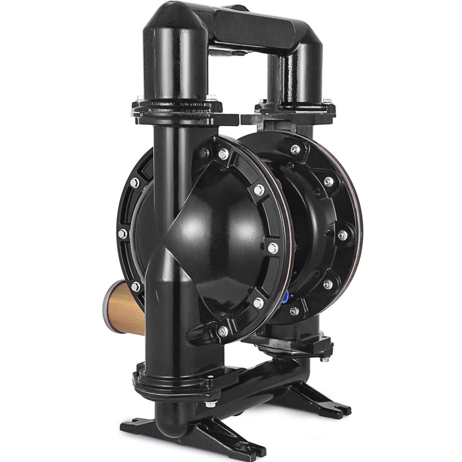 VEVOR Air-Operated Double Diaphragm Pump, 2 inch Inlet & Outlet, Aluminum Alloy Body, 75 GPM & Max 120PSI, Nitrile Diaphragm Transfer Pump for Petroleum, Diesel, Oil and Low Viscosity Fluids