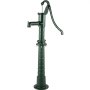 VEVOR hand water pump with cast iron body and curved handle.