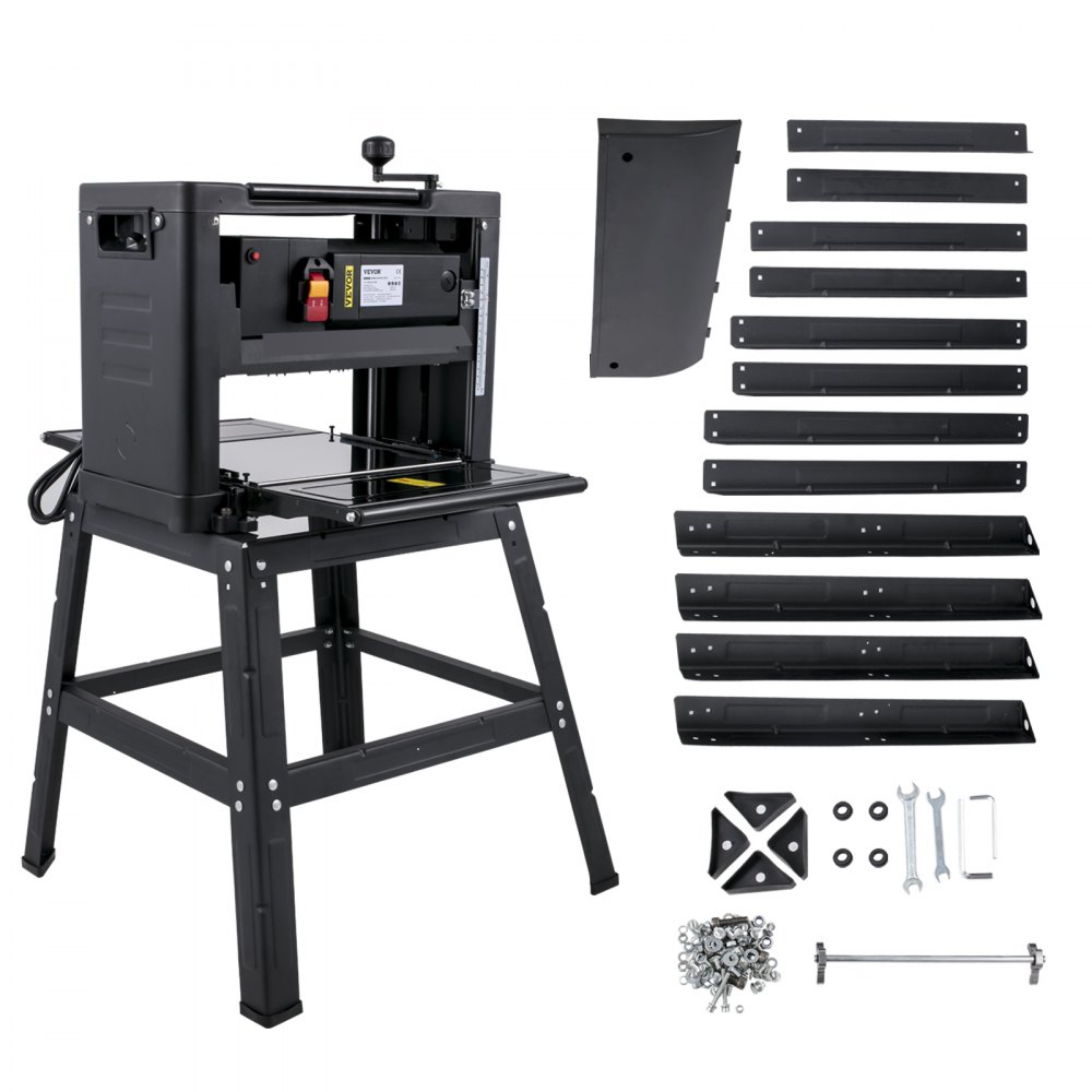 VEVOR Thickness Planer Wood Planer 33cm WoodWooking Planer w/ Stand Dust Exhaust