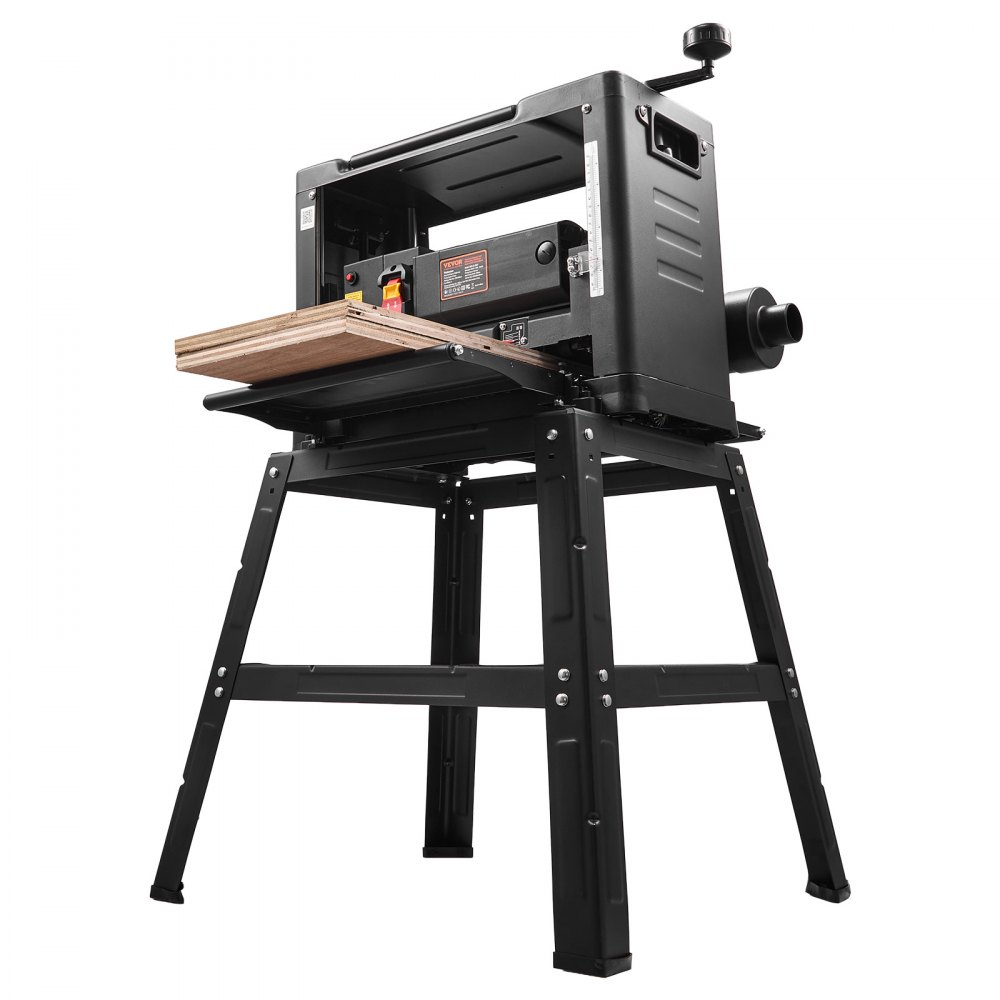 VEVOR 13-Inch Benchtop Thickness Planer, 2000W, 8000 rpm, 15 AMP, with Foldable Iron Stand and Dust Exhaust, 6m/min Planing Speed, Ideal for Woodworking and Wooden Plank Shaping