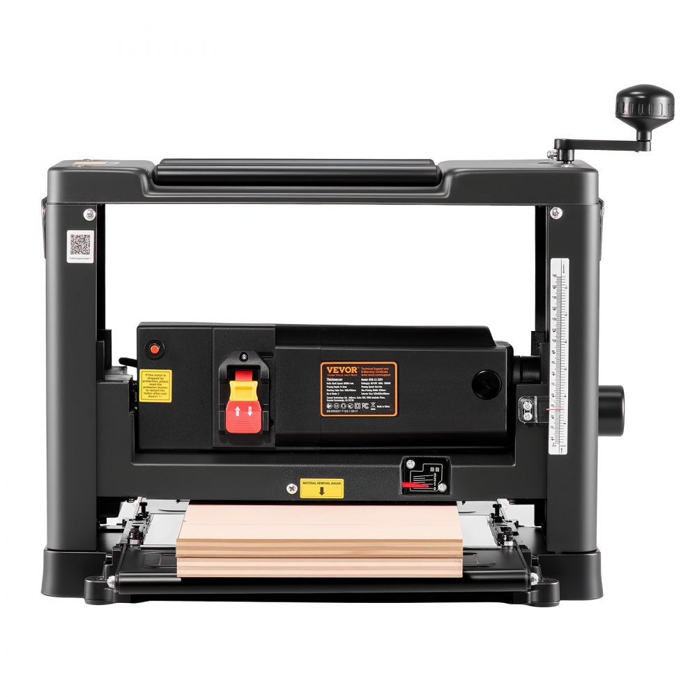VEVOR 13-Inch Benchtop Thickness Planer, 2000W, 8000 rpm, 15 AMP, with Foldable Iron Stand and Dust Exhaust, 6m/min Planing Speed, Ideal for Woodworking and Wooden Plank Shaping