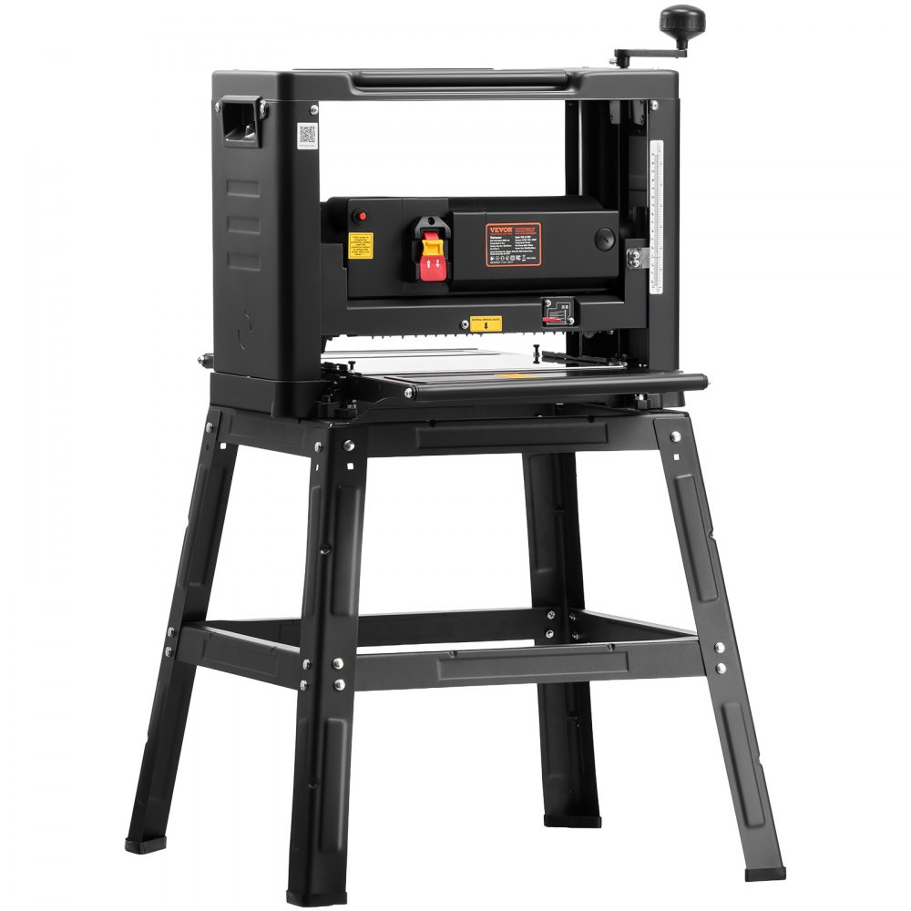 VEVOR 13-Inch Benchtop Thickness Planer, 2000W, 8000 rpm, 15 AMP, with Foldable Iron Stand and Dust Exhaust, 6m/min Planing Speed, Ideal for Woodworking and Wooden Plank Shaping