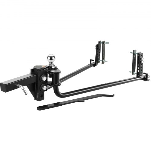 VEVOR Weight Distribution Hitch, 1,000 lbs Weight Distributing Hitches Kit with Sway Control for Trailer, 2-In Solid Steel Shank, 2-5/16 in Alloy Steel Ball, Powder Coated Load Leveling Hitch, Black