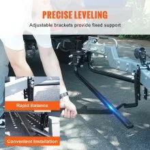 VEVOR Weight Distribution Hitch, 1,000 lbs Weight Distributing Hitches Kit with Sway Control for Trailer, 2-In Solid Steel Shank, 2-5/16 in Alloy Steel Ball, Powder Coated Load Leveling Hitch, Black