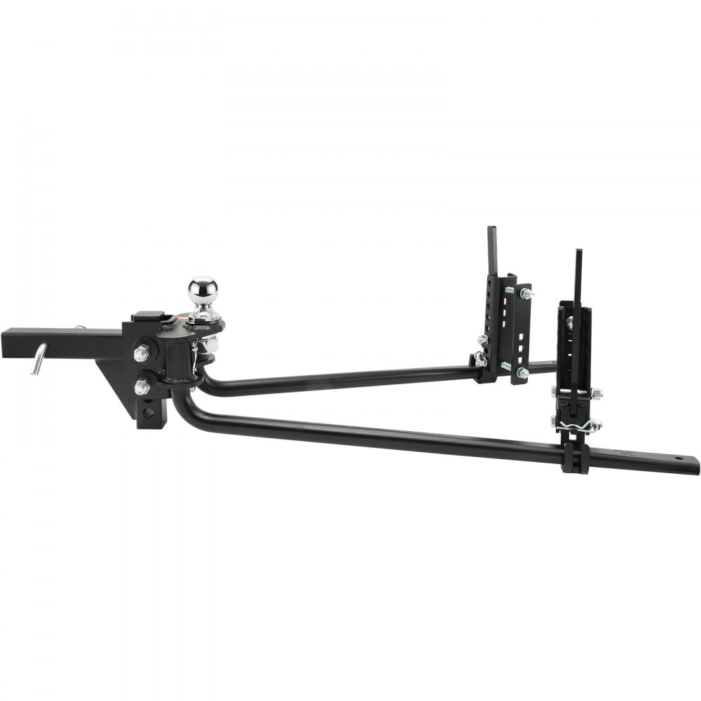 VEVOR Weight Distribution Hitch, 1,500 lbs Weight Distributing Hitches Kit with Sway Control for Trailer, 2-In Solid Steel Shank, 2-5/16 in Alloy Steel Ball, Powder Coated Load Leveling Hitch, Black