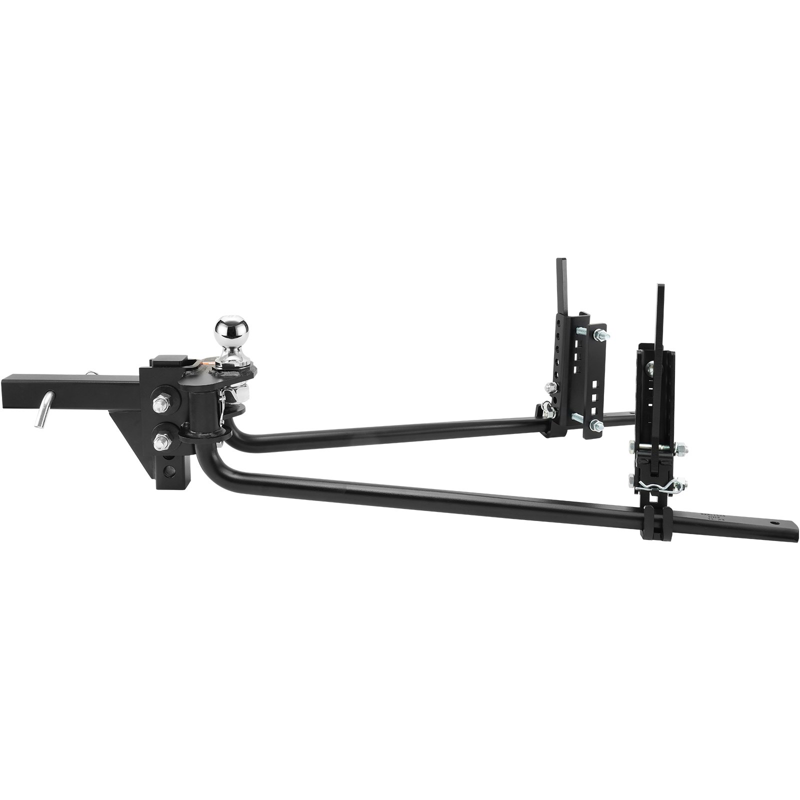 VEVOR Weight Distribution Hitch, 1,500 lbs Weight Distributing Hitches Kit with Sway Control for Trailer, 2-In Solid Steel Shank, 2-5/16 in Alloy Steel Ball, Powder Coated Load Leveling Hitch, Black