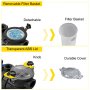 VEVOR 1 HP Pool Pump, 18000 L/h 750W Pool Pump In/Ground Swimming Pool Pump with Strainer Basket Pool Pump Motor for Clean Swimming Pool Water 1.97" Inlet/Outlet pool filter pump with 2 Fitting Hoses