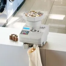 VEVOR High Speed Coin Counter, Professional Coin Sorter with Anti-Jam Tech, Heavy Duty Bank Grade Automatic Coin Sorter and Wrapper Machine for All Coins, Suitable for International Coins and Tokens