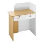 VEVOR Reception Desk, 80 cm Rectangular Front Counter Table, Modern Office Reception Desk with LED Light, 2 Drawers & Power Outlets, Retail Counter Table for Checkout, Lobby, Beauty Salon, Office