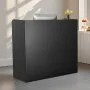 Mostrador de recepción VEVOR, mesa rectangular frontal de 119 cm, mostrador de recepción de oficina con cajón con cerradura y armario de almacenamiento, para caja, vestíbulo, salón de belleza y oficina, color negro