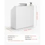 VEVOR Reception Desk, 46.46 x 19.69 x 43.90 in  Rectangular Front Counter Table, Office Reception Desk, Retail Counter and Front Reception Counter, for Checkout, Lobby, Beauty Salon and Office, White