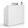 VEVOR Reception Desk, 46.46 x 19.69 x 43.90 in  Rectangular Front Counter Table, Office Reception Desk, Retail Counter and Front Reception Counter, for Checkout, Lobby, Beauty Salon and Office, White
