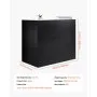 VEVOR Reception Desk, 55.12 x 31.50 x 47.24 in  L-Shaped Front Counter Table, Office Reception Counter with Drawer Keyboard Tray and Storage Cabinet, for Checkout, Lobby, Beauty Salon & Office, Black
