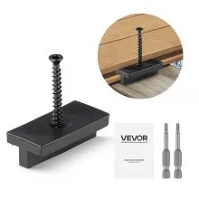 500PCS Hidden Deck Fasteners for Composite Decking Universal Clips Black