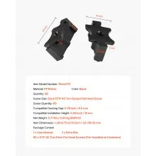 90PCS Hidden Deck Fasteners for Composite Decking Universal T Clips Black