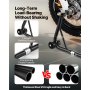 VEVOR Motorcycle Stand Lift, 1100lbs Capacity Front Rear Combo Stand Lift, Front Wheel Dual-Fork Stand, Rear U+L Fork Swingarm Spool Stand, for Most Yamaha Honda Kawasaki Suzuki Motorcycles, Black