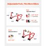 VEVOR Motorcycle Stand Lift, 850lbs Capacity Front Rear Combo Stand Lift, Front Wheel Dual-Fork Stand, Rear U+L Fork Swingarm Spool Stand, for Most Yamaha Honda Kawasaki Suzuki Motorcycles, Red