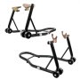 VEVOR Motorcycle Stand Lift, 0.39 Tons Front Rear Combo Stand Lift Stand, Front and Rear Wheel Fork Stand, U+L Fork Swingarm Spool, Compatible with Most Yamaha Honda Kawasaki Suzuki Motorcycles, Black