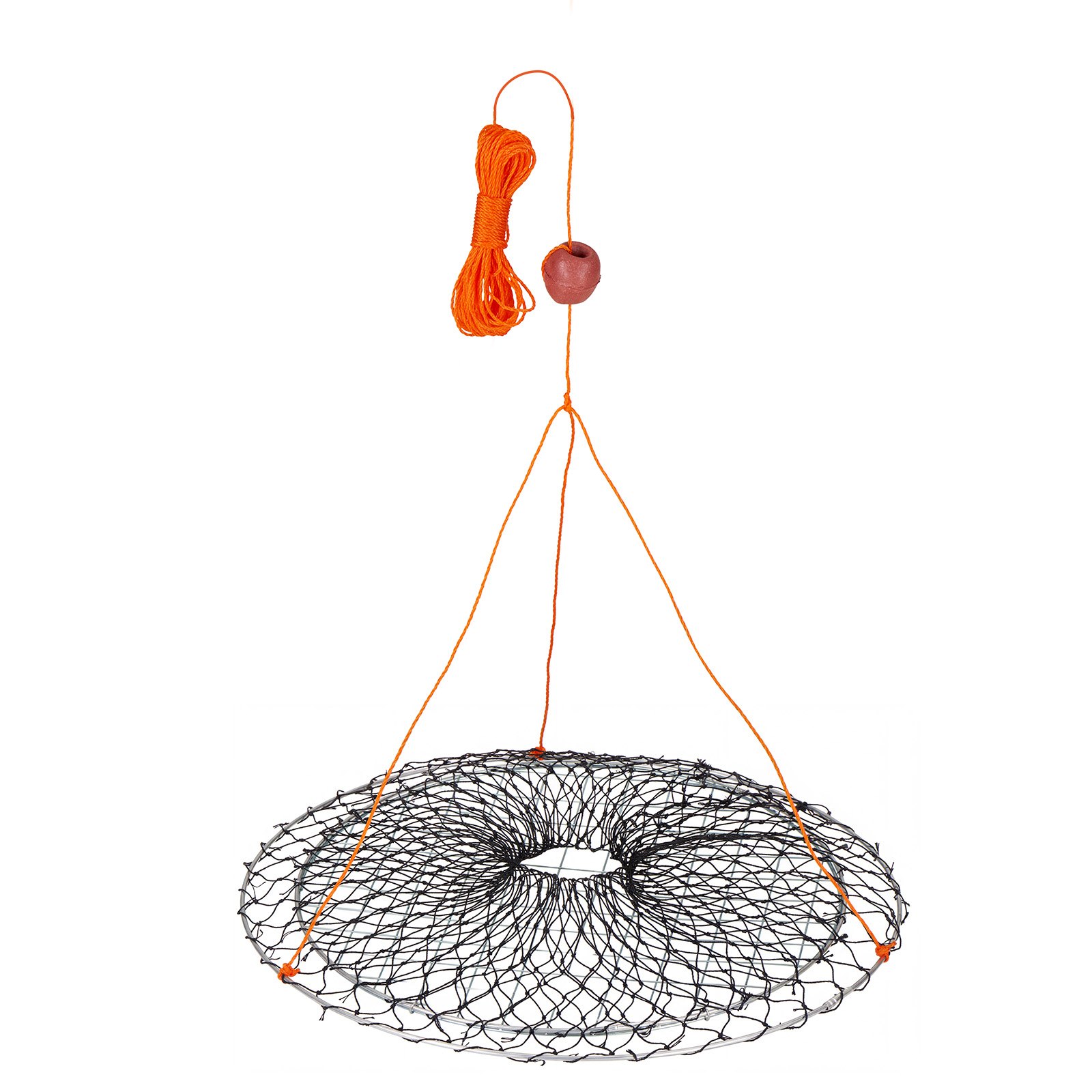 VEVOR Double Ring Crab Trap, 24 inch Top, 20 inch Bottom, Two Rings Crab Kit, Foldable Fishing Net with Gauge, 60 ft Rope, Wire Grid Bottom, Rock and Blue Crab, Dock & Pier Crabbing, 2 Set