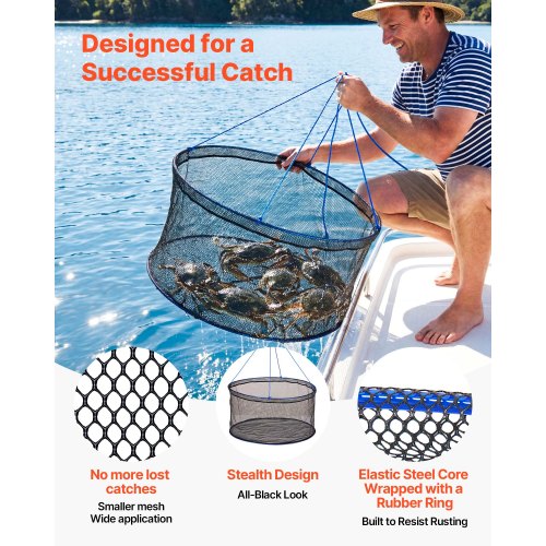 best cast net for pier fishing Promar Deluxe Hoop durable nylon net Spinning a Net from the