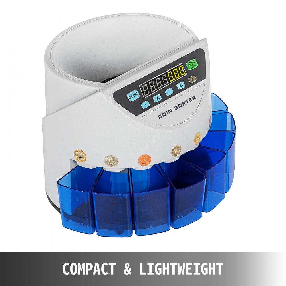 Automatic Electronic Coin Counter Sorter Counting Machine Max. 500 Coins