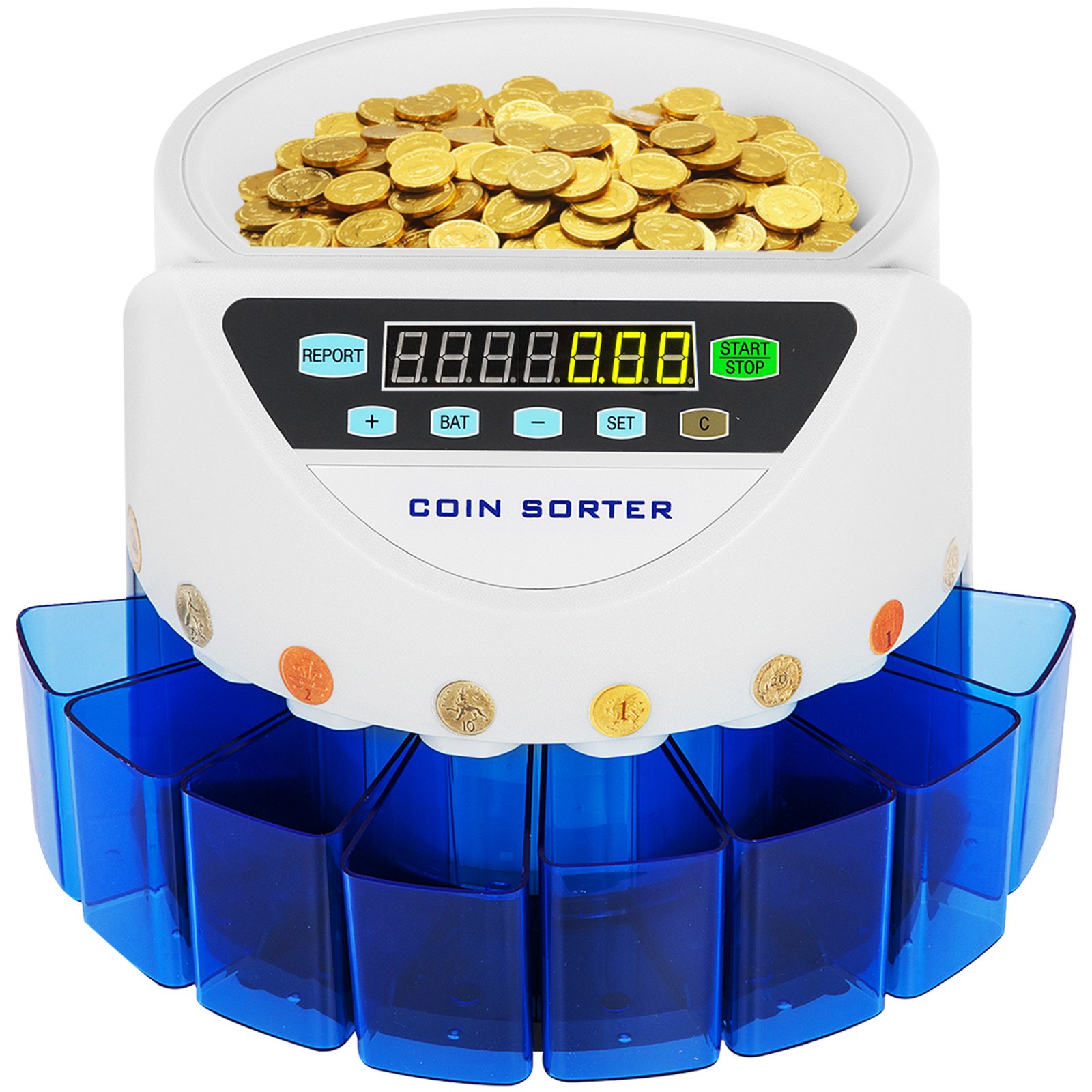 Automatic Electronic Coin Counter Sorter Counting Machine Max. 500 Coins