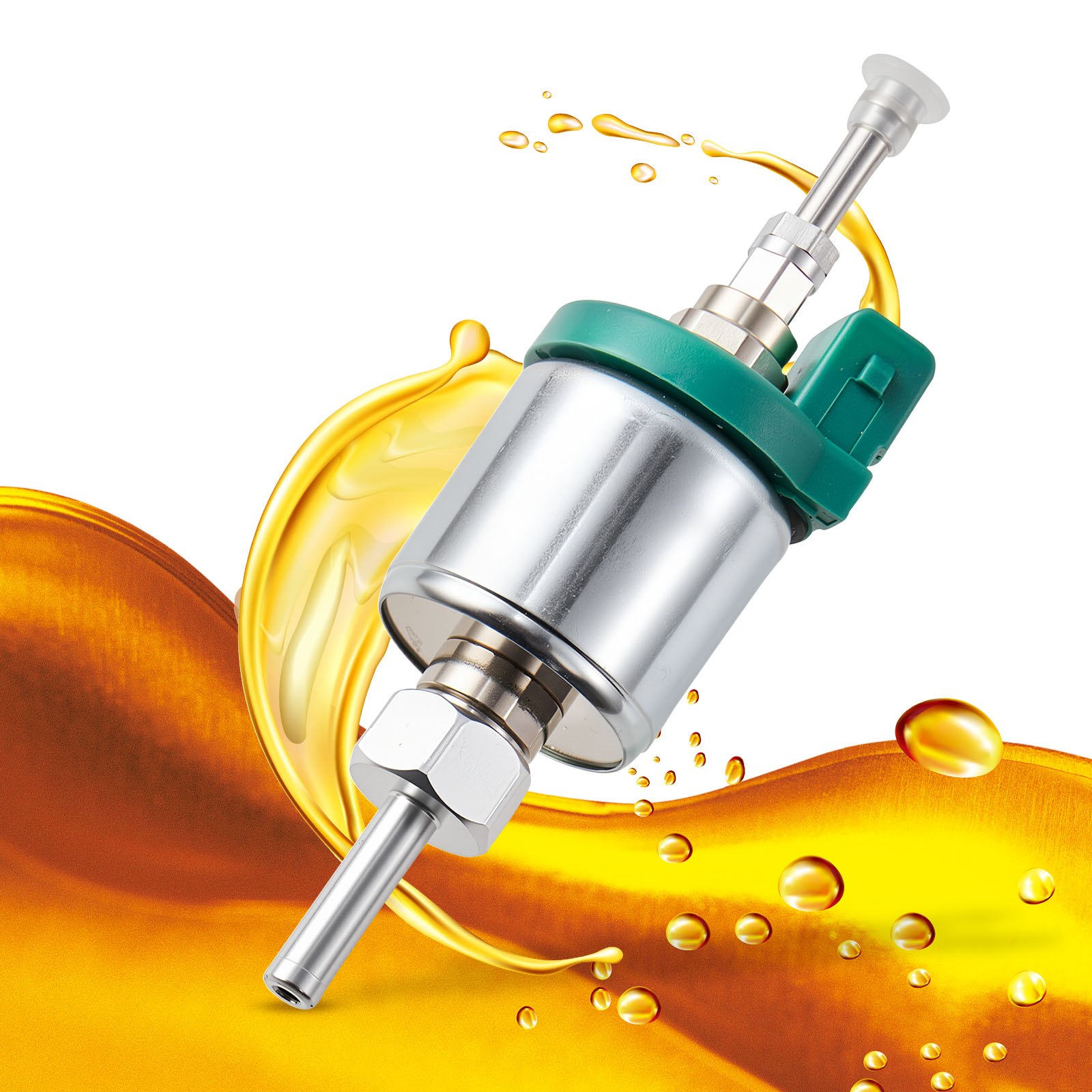 VEVOR Diesel Heater Fuel Pump, 12V DC Car Air Heater Diesel Fuel Dosing Pump, 22ML Aluminum Air Diesels Parking Heaters Pumps Fits for 2KW 5KW 8KW Diesels Heaters, Quiet Design, Pulse Technology
