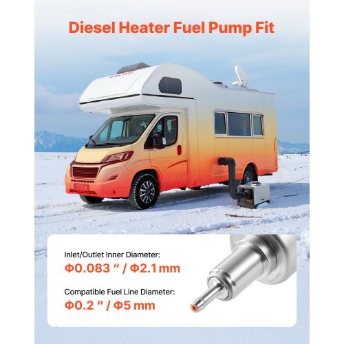 VEVOR Diesel Heater Fuel Pump, 12/24V DC Car Air Heater Diesel