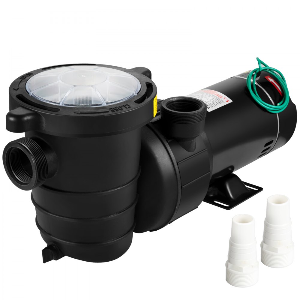 VEVOR Swimming Pool Pump, 1HP 110V 5220GPH Powerful Self-priming Up to 36ft Head Lift, for In/Above Ground Pool Water Circulation, with Strainer Basket and 2pcs NPT Connectors, Tested to UL Standards