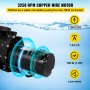 VEVOR swimming pool pump with 3250 rpm copper wire motor, 750w, and low-noise features.