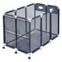 VEVOR Pool Storage Bin, c, Rolling Pool Float Storage Organizer with Side Pockets & Casters, Heavy Duty Plastic Frame, Poolside Toys Noodles Holder Mesh Basket for Swimming Pools