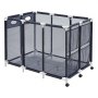 VEVOR Pool Storage Bin, c, Rolling Pool Float Storage Organizer with Side Pockets & Casters, Heavy Duty Plastic Frame, Poolside Toys Noodles Holder Mesh Basket for Swimming Pools