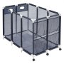 VEVOR Pool Storage Bin, c, Rolling Pool Float Storage Organizer with Side Pockets & Casters, Heavy Duty Plastic Frame, Poolside Toys Noodles Holder Mesh Basket for Swimming Pools