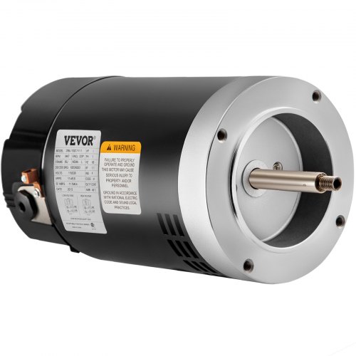 VEVOR Pool Motor,1 HP, 3467 RPM, 1 Speed, 230/115 Volts, 6.4/11.75 Amps, 1.1 Service Factor, 56J Frame, PSC, ODP Enclosure, C-Face Pool Motor, Swimming Pool Pump Motor, Replacement Pool Motor Kit