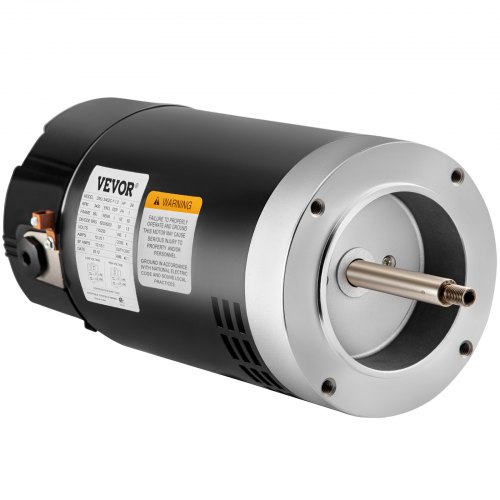VEVOR Pool Motor,3/4 HP, 3450 RPM, 1 Speed, 230/115 Volts, 5.1/10.1 Amps, 1 Service Factor, 56J Frame, PSC, ODP Enclosure, C-Face Pool Motor, Swimming Pool Pump Motor, Replacement Pool Motor Kit