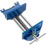 VEVOR Woodworking Vise, 7 Inch Woodworking Bench Vise Heavy-Duty Cast Iron Wood Working Vise, Quick Release Woodworker's Vise 8" Jaw Opening, Front Screw Vise for Woodworking, Cutting, and Drilling