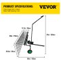 Vevor Pine Straw Rake Landscape Rake 60" For Atv Utv Utility Tractor W/ Wheels